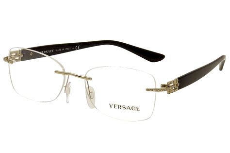 versace eyeglass frames with rhinestones|versace rimless glasses for women.